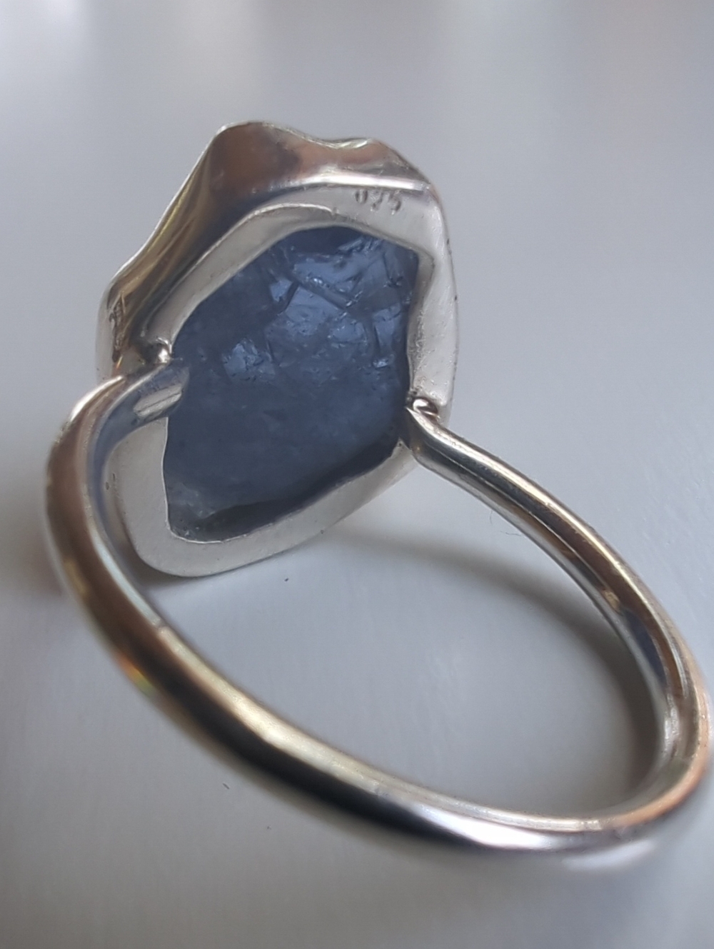 Raw Tanzanite Stone 925 Sterling Silver Ring - 5.75 - Picture 8 of 12